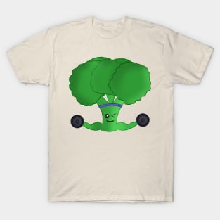 Weight Lifting Kawaii Broccoli T-Shirt